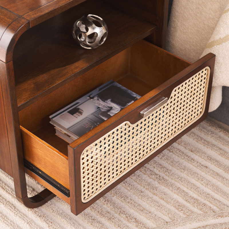 Aidenas 24.02'' W Nightstand, Walnut