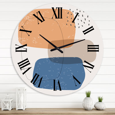 Oversized Minimal Elementary Organic and Geometric Compositions XXXXXXXVIII Wall Clock