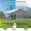 Metal Yard Dog Kennel With Canopy And Lockable Door-108687124