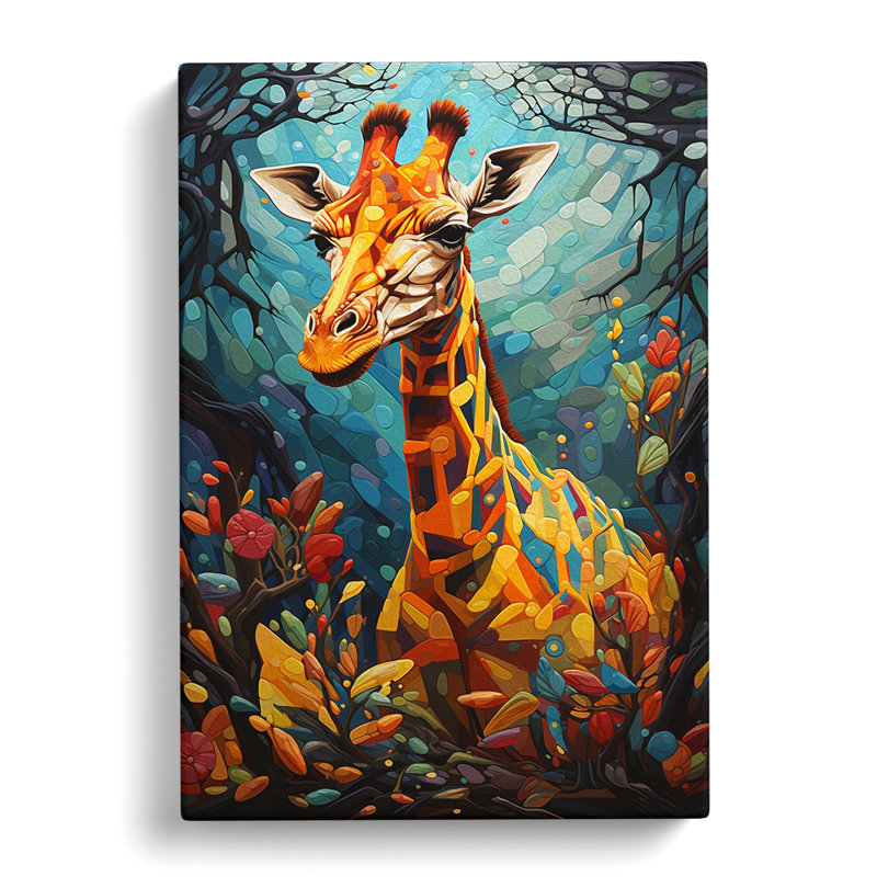 Giraffe Orphism - No Frame Print, 50cm H x 35cm W x 3cm D