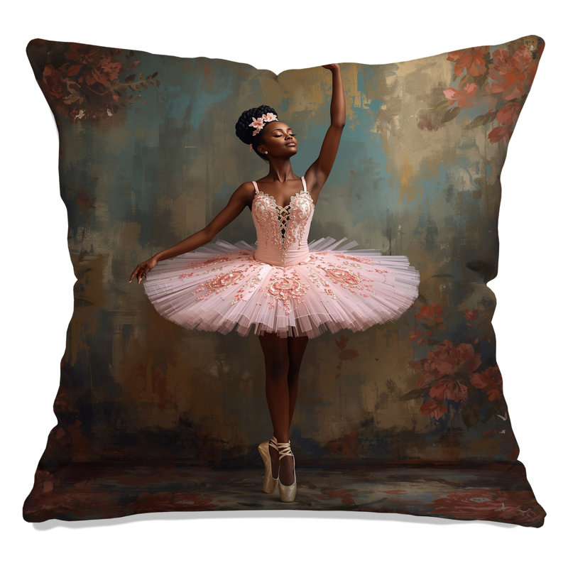 Coussins Ballerina In Pink Tutu, 18 po x 18 po