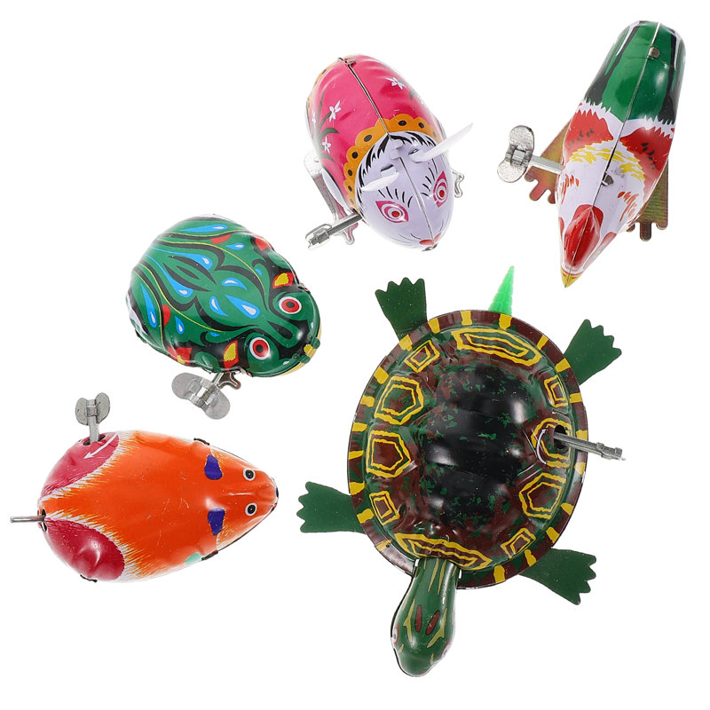 5Pcs Wind-Up Toys Clockwork Playthings Party Walking Jump Toy Stocking Stuffers