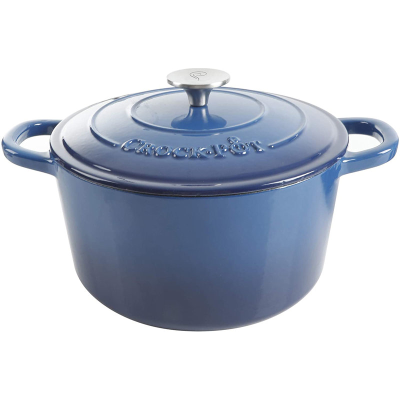 Gibson Non-Stick Cast Iron Round Dutch Oven with Lid, 5 qt