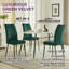 Ensemble de 2 chaises de salle à manger en velours - Design minimaliste avec structure en fer-1422469392