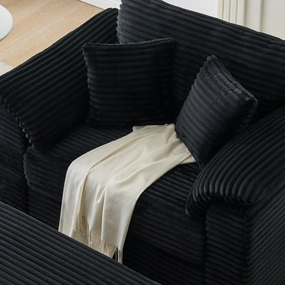 47" Single Oversize Upholstered Sofa Single Deep Seating Chair With Storage Ottoman Suitable For Living Room, Bedroom, Lounge
