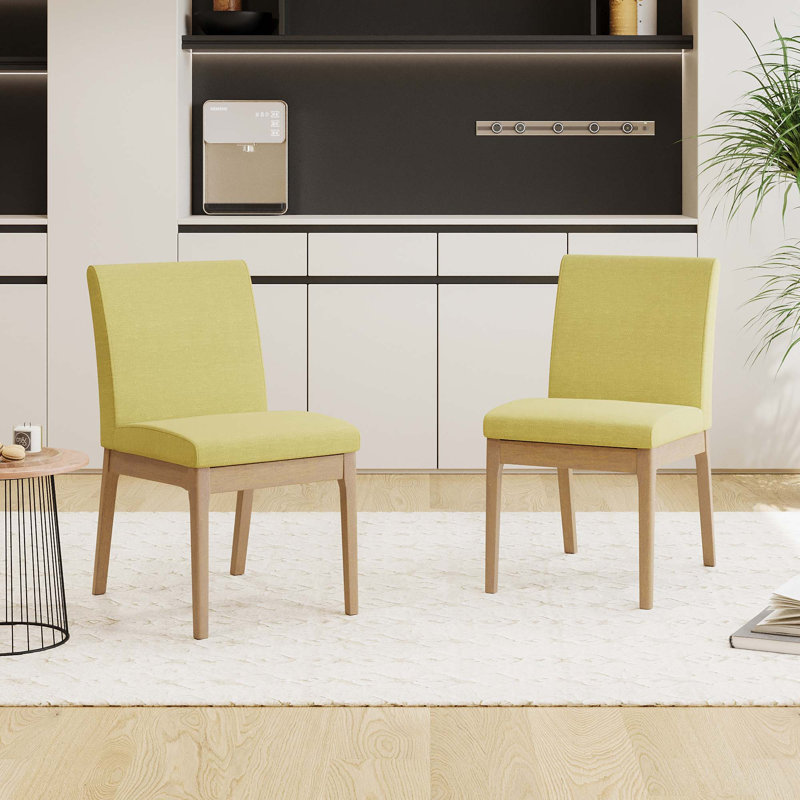 Chaise de salle à manger, Naturel, Vert