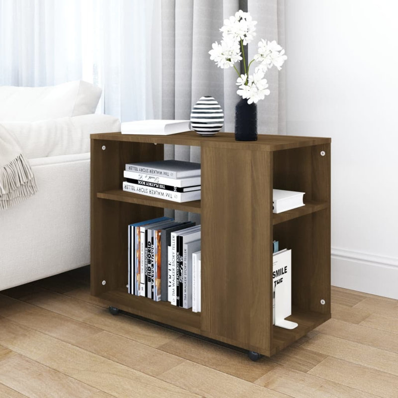 Aila Side Table 70x35x55 cm Engineered Wood, Brown Oak