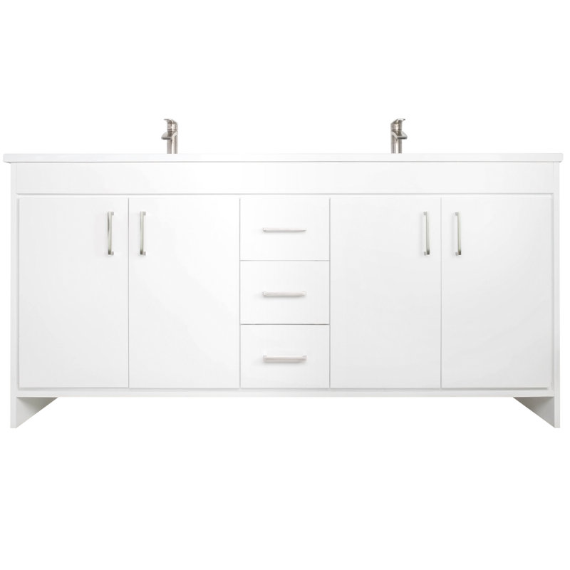 Ensemble de meuble-lavabo autoportant 72 po Ivoryana, Blanc