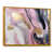 Toile avec cadre flottant or