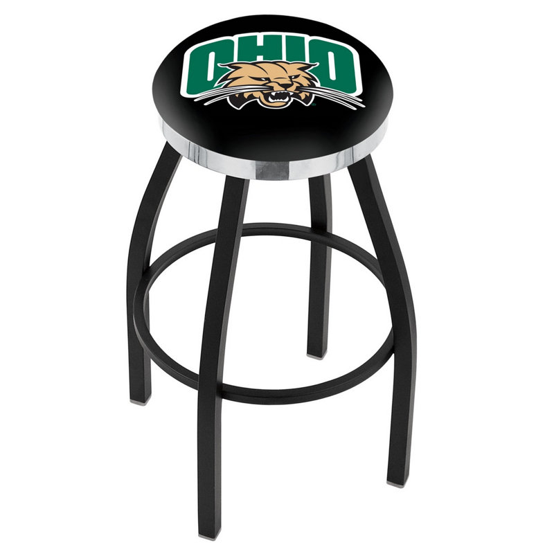 Tabouret de comptoir pivotant de 25 po NCAA, Chrome, Université Ohio