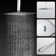Ceiling-Mounted Complete 12" High-Pressure Shower System with Rough in-Valve