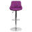 Occoquan Vinyl Bucket Seat Adjustable Height Barstool with Diamond Pattern Back-2090003952