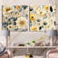 Clea - Ensemble de 2 collages carrés botaniques abstraits-101846457-101846455
