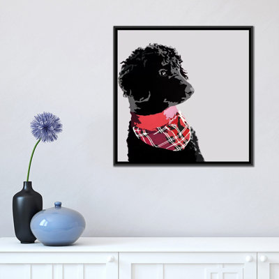 « standard black caniche ii » par julie ahmad, impression sur toile tendue