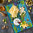 Ambesonne Alien Cutting Board Large Size Spaceships Green Blue
