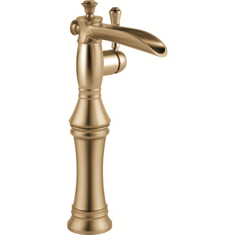 Cassidy Single Hole Bathroom Faucet, Brilliance Champagne Bronze