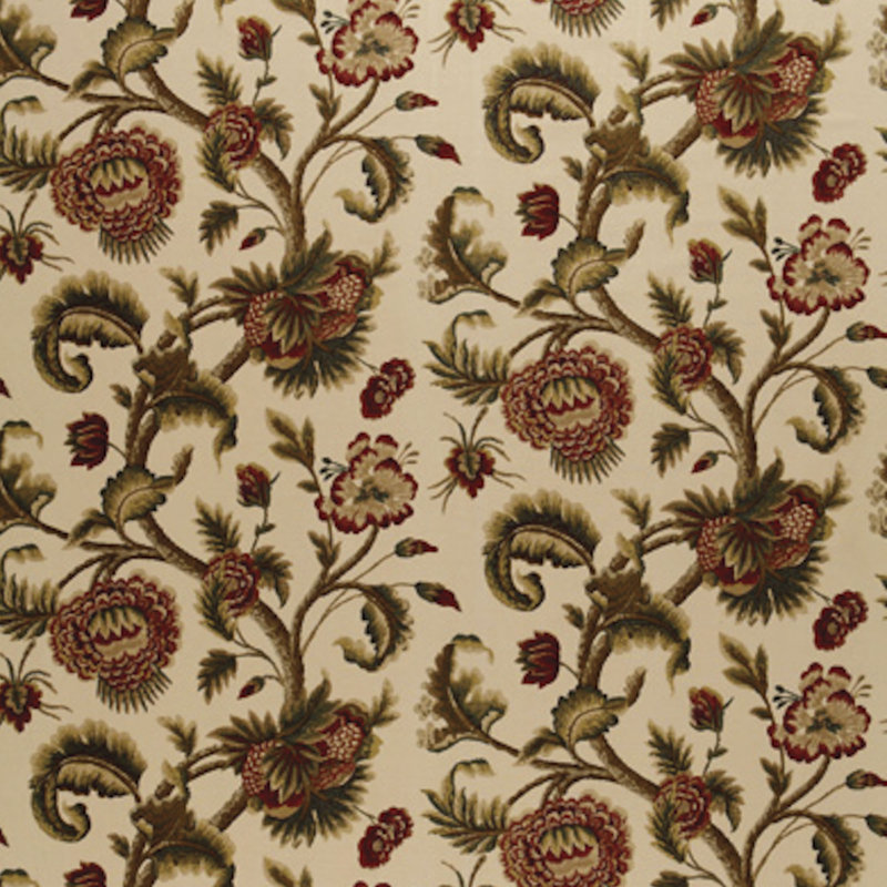 Tissu à imprimé jacobin, Sauge brunie