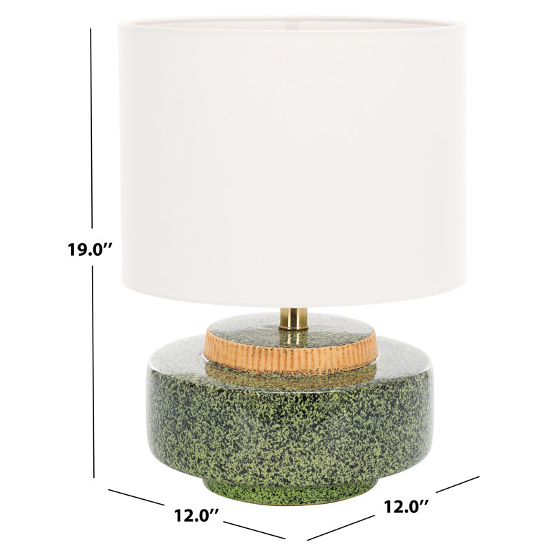 Lampe de table en céramique 19 po Chels, Vert
