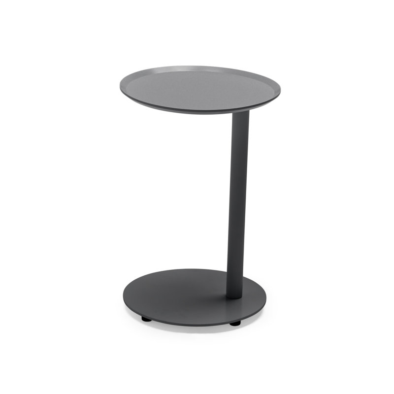 14'' Metal Outdoor Side Table, Charcoal