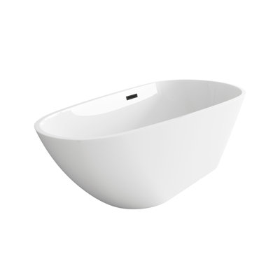 Baignoire de 67 pouces en blanc brillant avec garniture
