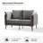 Stringfield 57"W Modern Faux Leather-trimmed Fabric Loveseat-1340027673