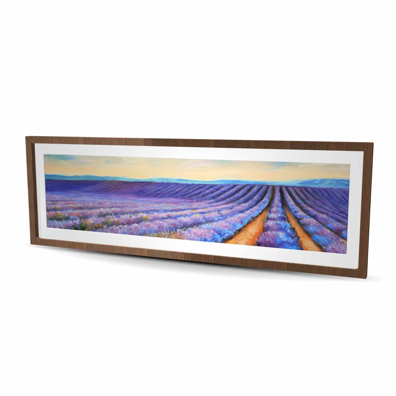Champ de lavande - mauve, chambre à coucher encadrée, H 60 po x l 20 po, Brun