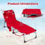  2pièces chaise de bronzage avec trous d'accoudoirs faciaux 4 niveaux dossier et coussin de tête poche latérale rouge-133258849-133258852