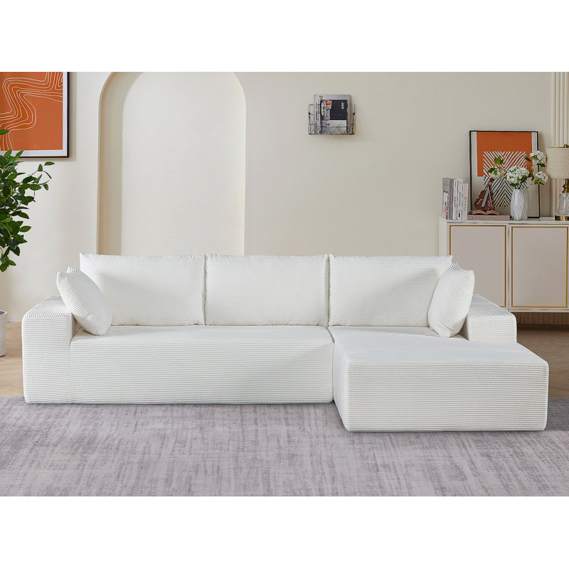 Canapé modulaire convertible en velours côtelé doux, canapé confortable moderne avec rembourrage en mousse, canapé-lit modulaire confortable pour le salon, la chambre à coucher