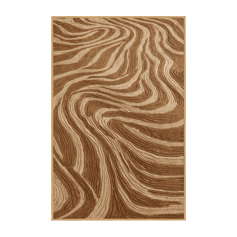 Washable Sand Dunes Hawaiian Area Rug, Rectangle 2' x 3'
