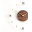 Horloge murale 12 pouces scandinave avec cadre en verre acrylique et bois massif, design moderne minimaliste pour le salon, la chambre à coucher, le décor de bureau