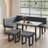 Simple and Stylish 5 - Person Breakfast Nook Dining Table Set-113430897