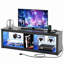 Meuble télé Roika pour meuble télé 60 po avec tablettes en verre et prise de courant Roika-660882691