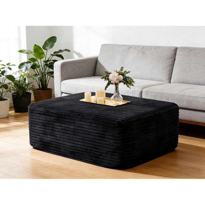 Repose-pieds modulaire simple pour canapé modulaire 27,6 po, Noir