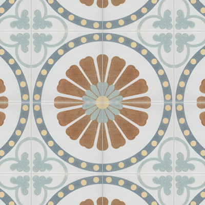 Revival Ring Mini 4" x 4" Ceramic Patterned Wall & Floor Tile