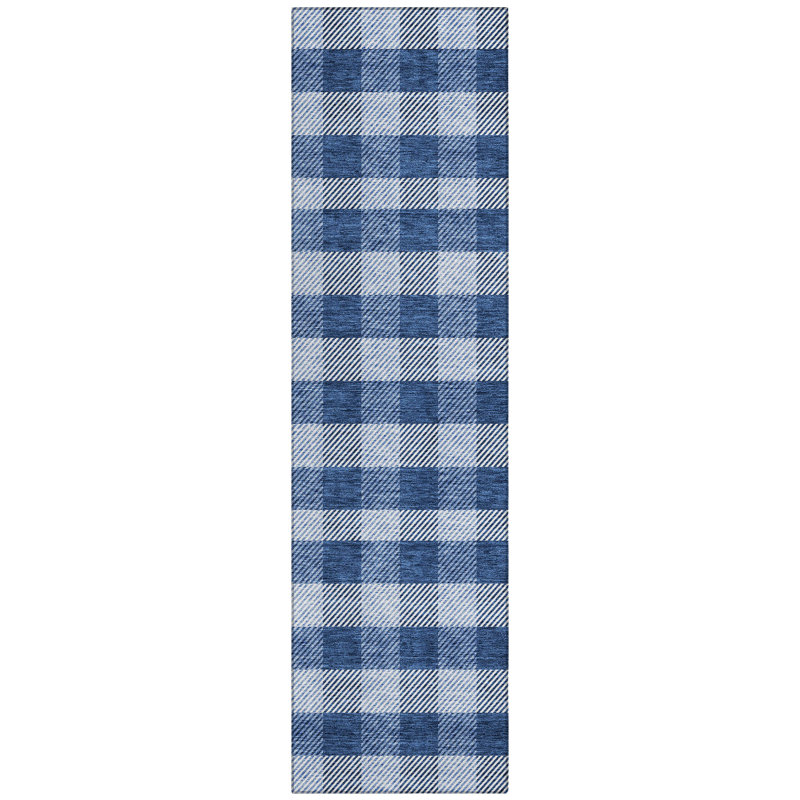 Colzie Plaid Indoor / Outdoor Rug, Runner 2'3" x 7'6"