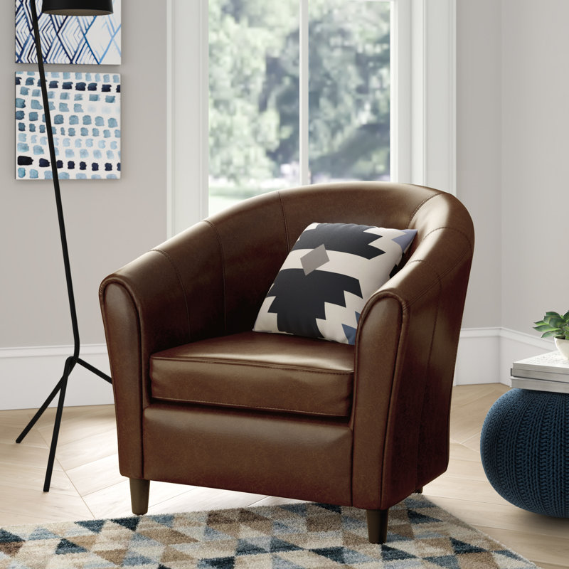 Barrell 80.01Cm Wide Barrel Chair, Brown