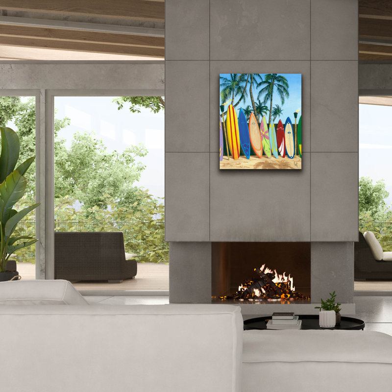 "Bunch Of Boards" par Scott Westmoreland, art mural sur toile, H 30 po x l 26 po x P 1,5 po