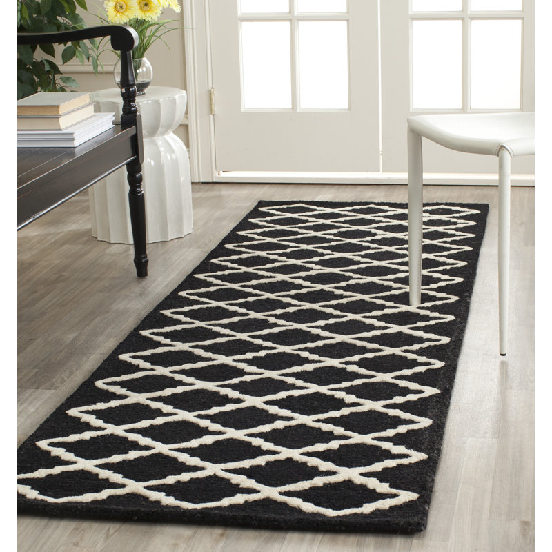 Cannen Hand Tufted Wool Geometric Rug, Runner 2'6" x 8'