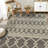 Modern Kilim Black Handmade Wool Contemporary Geometric Area Rug-1585698387