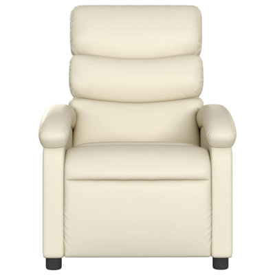 vidaXL Recliner Chair, Adjustable Backrest/ Footrest, Leather