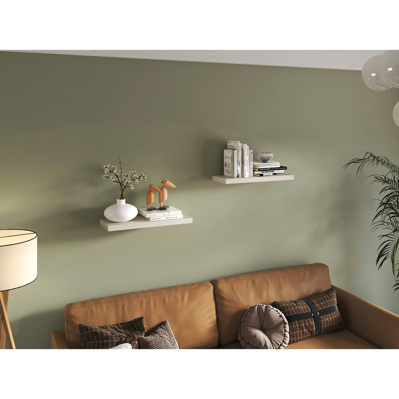 31.5" Wide Floating Shelves Set Of 2, Shelves For Wall Decor For Bedroom, Bathroom Storage Shelves, Book Shelves For Living Room