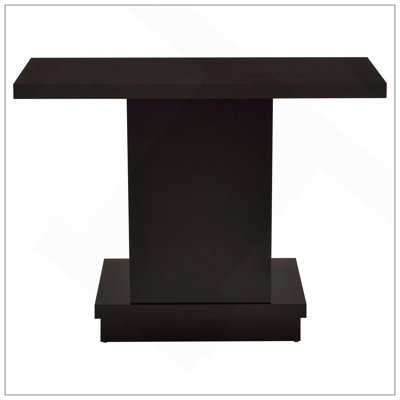 Fiona Cappuccino Engineered Wood Pedestal Console Table