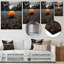 Monogramme de balle de golf orange et gris I - salon de golf mural-48589189-213170603