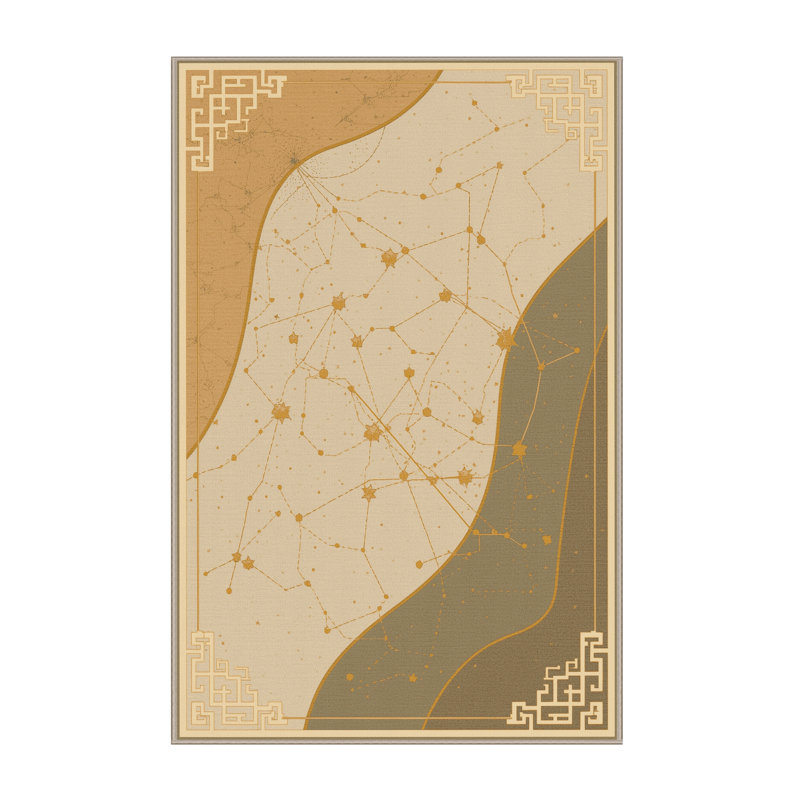 Machine Washable Palvinder Classic Oriental Rug in Beige – Beige Binding, 2 x 5
