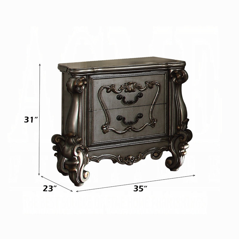 Table de chevet Versailles, Argent argent