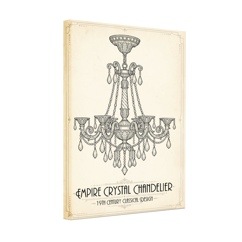 Impression de lustre en cristal Fashion Empire, H 18 po x l 12 po