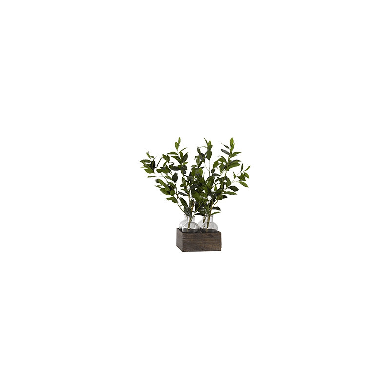 Faux Bay Leaf Plant in Planter