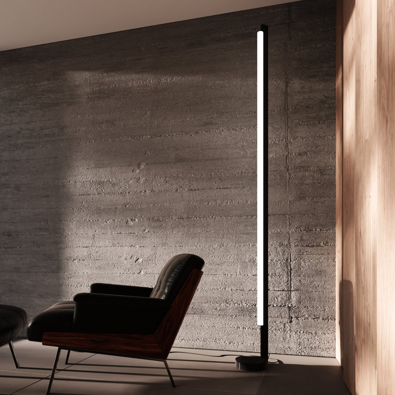 Keel™ LED Floor Lamp, Bright Satin Aluminum