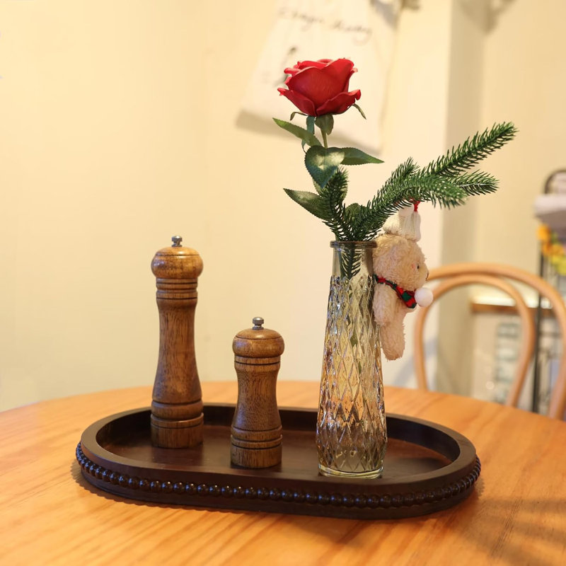 Elliptical Wooden Tray