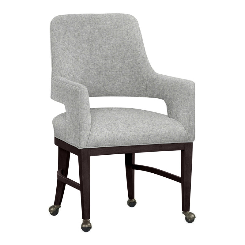 Josie Upholstered Arm Chair, Espresso, Linen (3156 72)